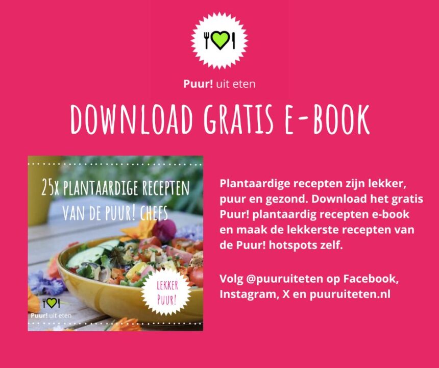 Puur! plantaardig recepten e-book gratis vegan chefs horeca